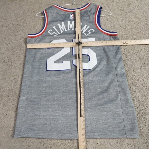 Nike Swingman Basketball Jersey 44 Gray Philadelphia Ben Simmons - Picture 6 of 8